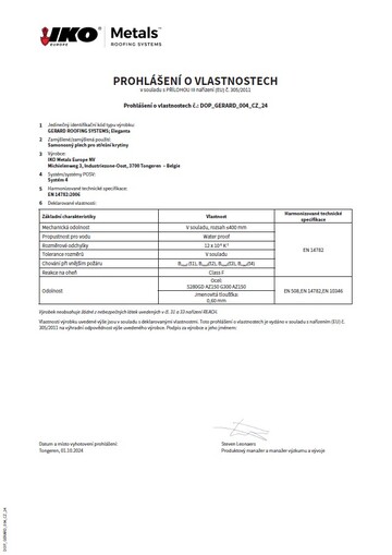 PROHLÁŠENÍ O VLASTNOSTECH: Eleganta